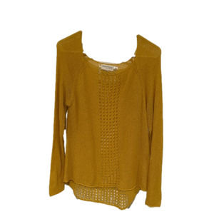 Mistic Prysm Womens knit long sleeve size small yellow